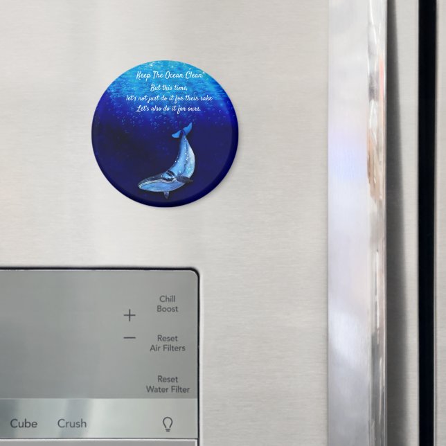 Whale Vertical Motion Scene To Down In Ocean Depth Magnet (In Situ (Fridge))