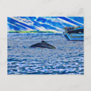 Whale Watching i Hawaii utanför Maui Vykort