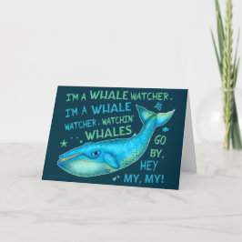Whale Wating Family Vacation Cruise Resa Funny Kort