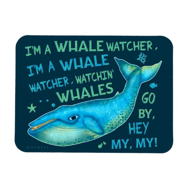 Whale Wating Family Vacation Cruise Resa Funny Magnet (Horisontell)