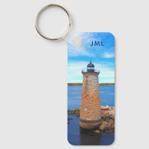 Whaleback Anpassningsbar Photo Ocean Lighthouse Nyckelring
