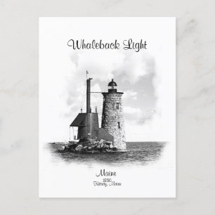 Whaleback Light - Maine Vykort