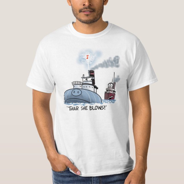 Whaleback: Thar som hon blåser! T Shirt (Framsida)