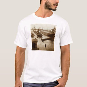 Whalebacks på den Soo vintagen Stereoview Tee