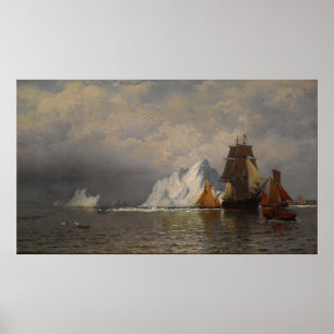 Whaler och fiskefartyg nära Kusten i Labra Poster