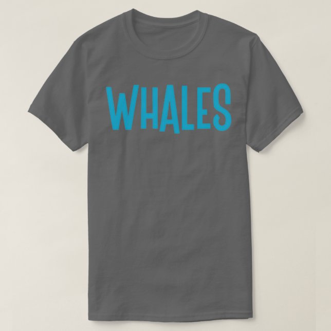 Whales Blue Whale-familjedesign T Shirt (Design framsida)
