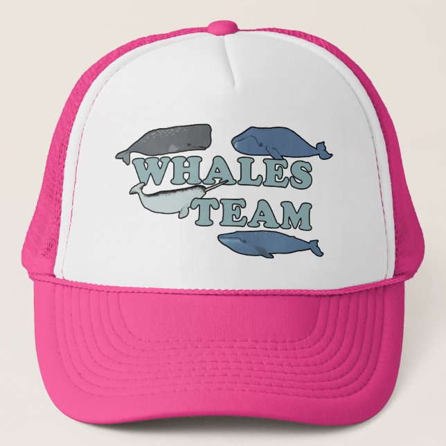Whales Team Environmental Whale Älskare Rosa Keps (Framsida)