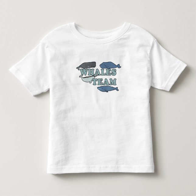 Whales Team Environmental Whale Älskare T Shirt (Framsida)