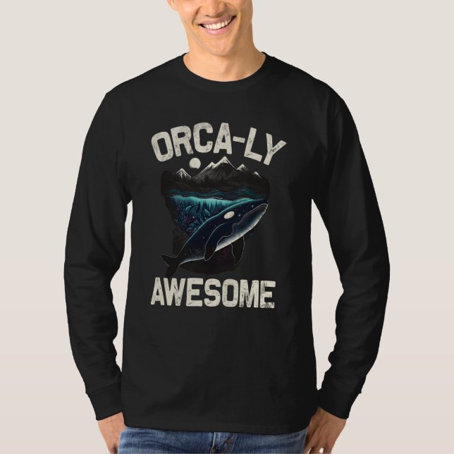 Whales Watch Dolphin Pottwhal  Saying Orca Whale   T Shirt (Framsida)