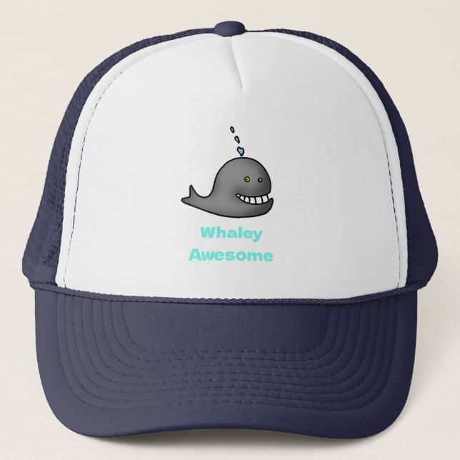 Whaley Awesome Funny Whale Pun Design Keps (Framsida)