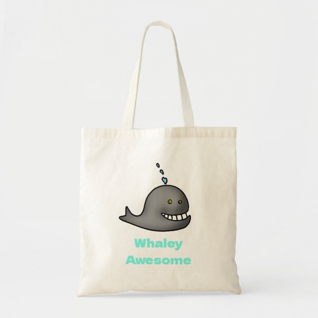 Whaley Awesome Funny Whale Pun Design Tygkasse (Framsidan)