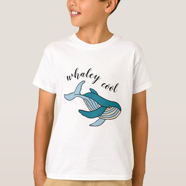 Whaley Coola Boys Ocean Whale T Shirt (Framsida)