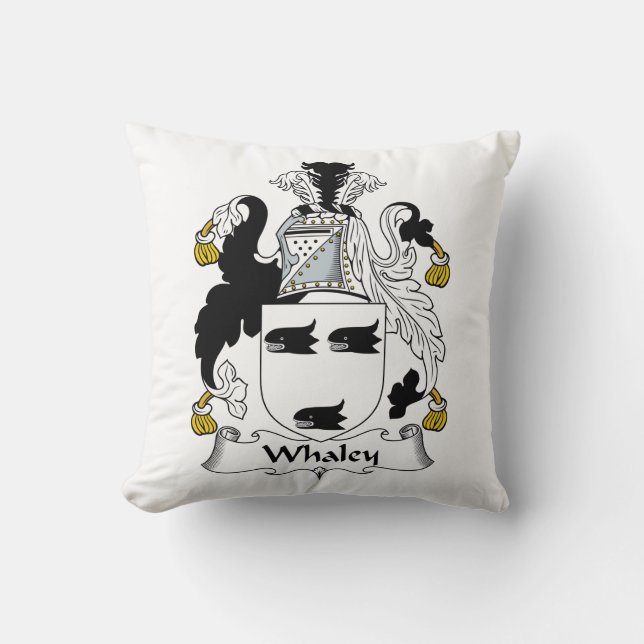 Whaley familjvapensköld kudde (Framsida)