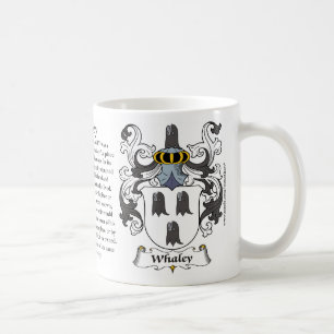 Whaley, ursprung, den menande och vapensköldmugge kaffemugg