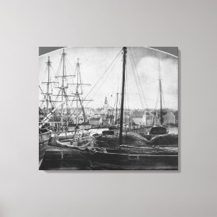 Whalingport, New Bedford Canvastryck