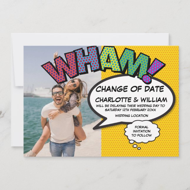 WHAM Foto Datum ändrat Försenad Tecknad Serie Spara Datumet (Framsida)