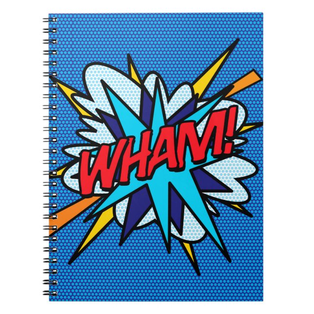 WHAM Kul Retro Serietidning Popkonst Anteckningsbok (Framsidan)