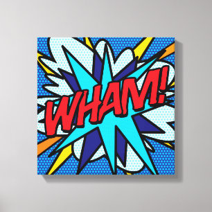 WHAM Kul Retro Serietidning Popkonst Canvastryck