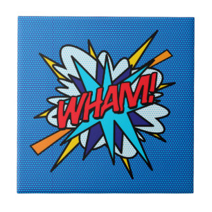 WHAM Kul Retro Serietidning Popkonst Kakelplatta