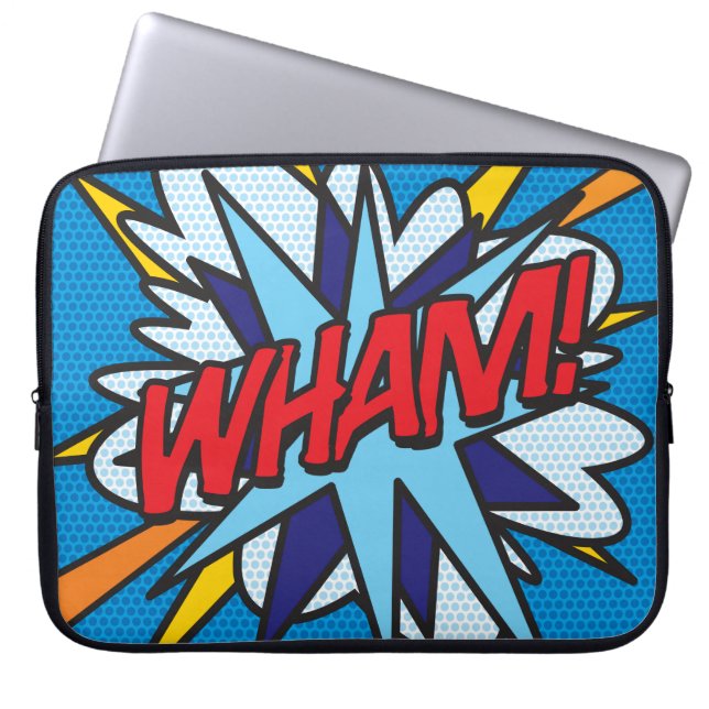 WHAM Kul Retro Serietidning Popkonst Laptop Sleeve (Framsidan)