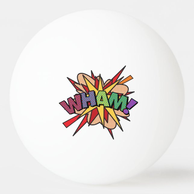 WHAM Rolig Modern Cool Serietidning Pingisboll (Framsidan)