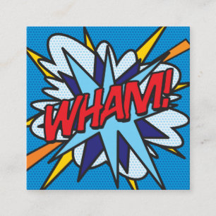 WHAM Rolig Retro Serietidning Fyrkantigt Visitkort