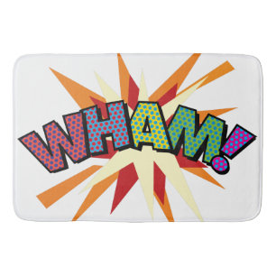 WHAM Rolig Retro Serietidning Popkonst Badrumsmatta