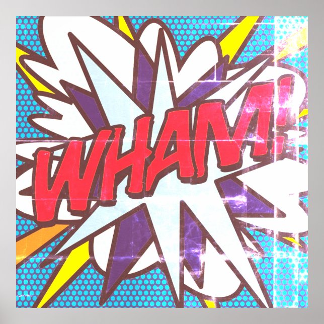 WHAM Rolig Retro Serietidning Popkonst Poster (Framsidan)