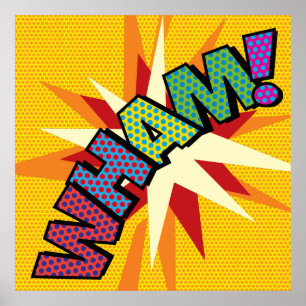 WHAM Rolig Retro Serietidning Popkonst Poster