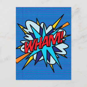 WHAM Rolig Retro Serietidning Popkonst Vykort