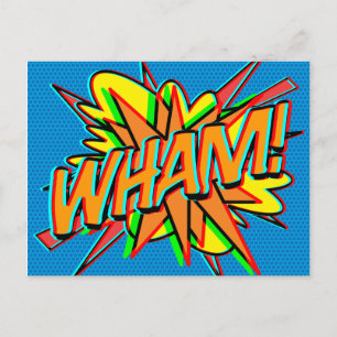 WHAM Rolig Retro Serietidning Popkonst Vykort