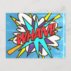 WHAM Rolig Retro Serietidning Popkonst Vykort
