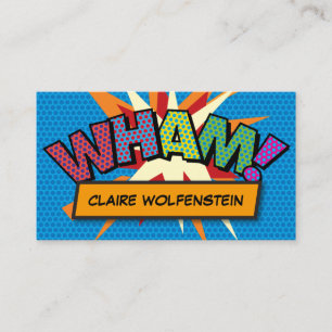 WHAM Rolig Retro Serietidning Visitkort
