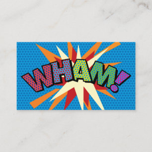 WHAM Rolig Retro Serietidning Visitkort