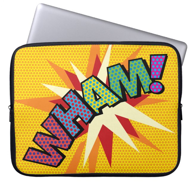 WHAM Roligt Retro Tecknad Bok-popkonst Laptop Sleeve (Framsidan)