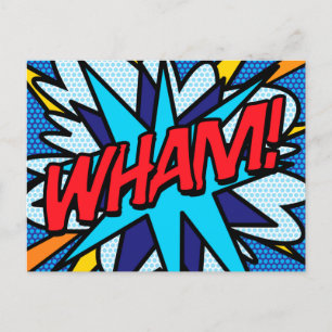 WHAM! Rollig Retro Serietidning Pop Art Meddelande Vykort