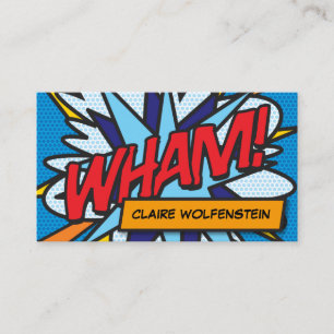 WHAM! Rollig Retro Serietidning Visitkort