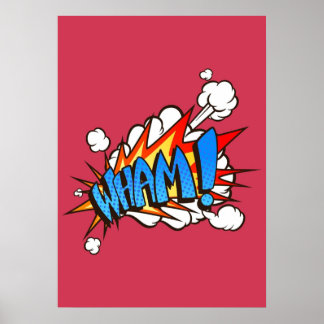 Wham Tecknad Bok Funny Ljud Effects Poster