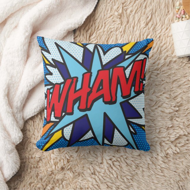 WHAM ZAP Kul Retro Serietidning Popkonst Kudde (Filt)