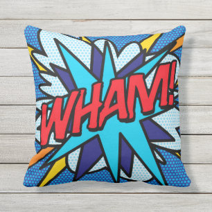 WHAM ZAP Kul Retro Serietidning Popkonst Utomhuskudde