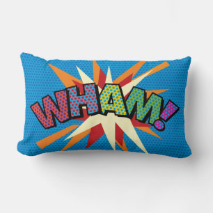 WHAM ZAP Rolig Modern Cool Tecknad Serie Popkonst Lumbarkudde