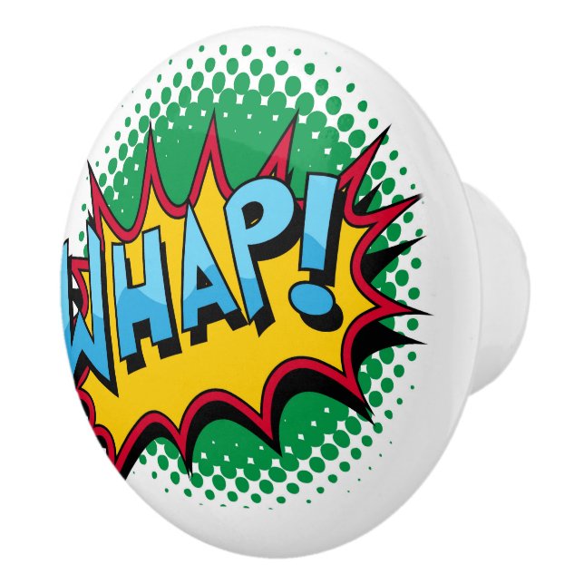 Whap komisk stil för popkonst! knopp (Höger)