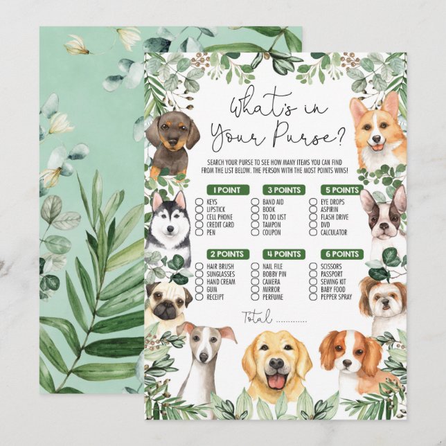 Whare i ditt Hund, babybabykläder Inbjudningar (Fram/baksida)