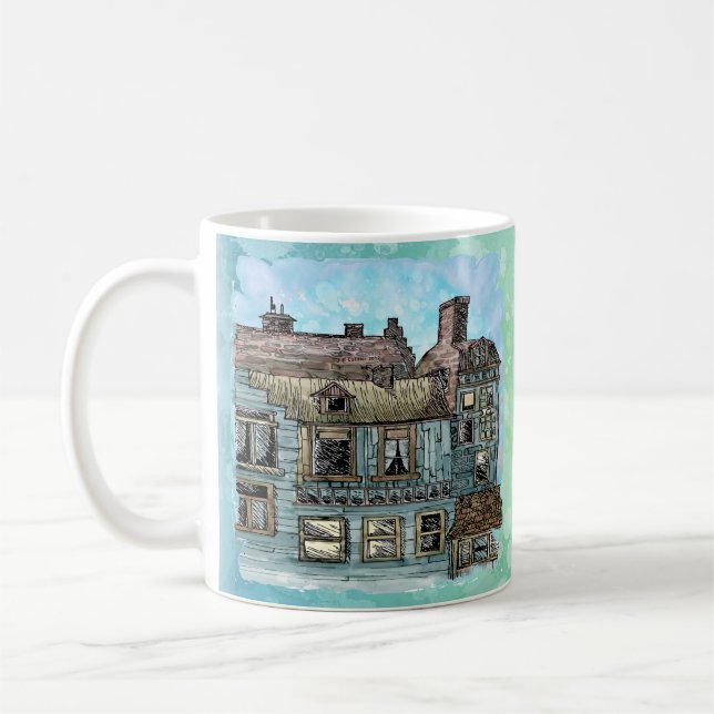 Wharf Scene 2 mug Kaffemugg (Vänster)