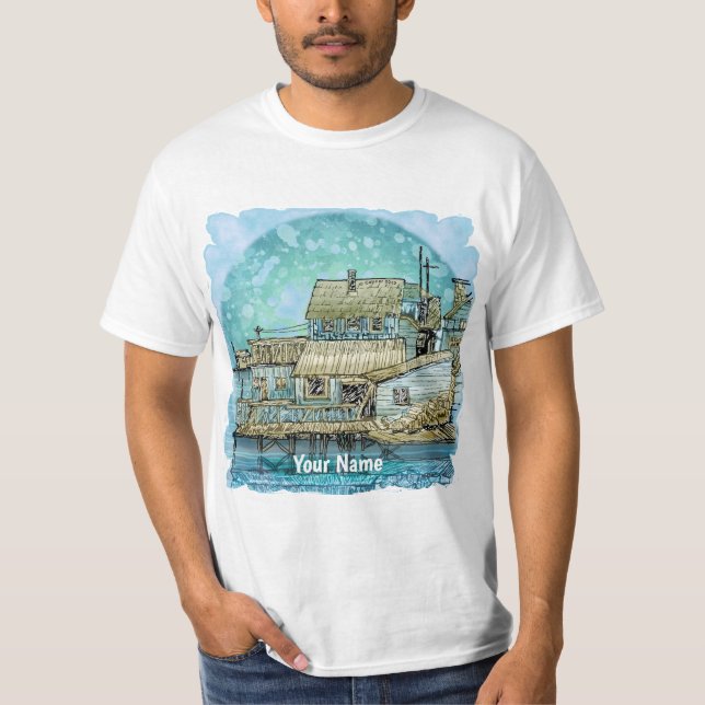 Wharf Scene T Shirt (Framsida)