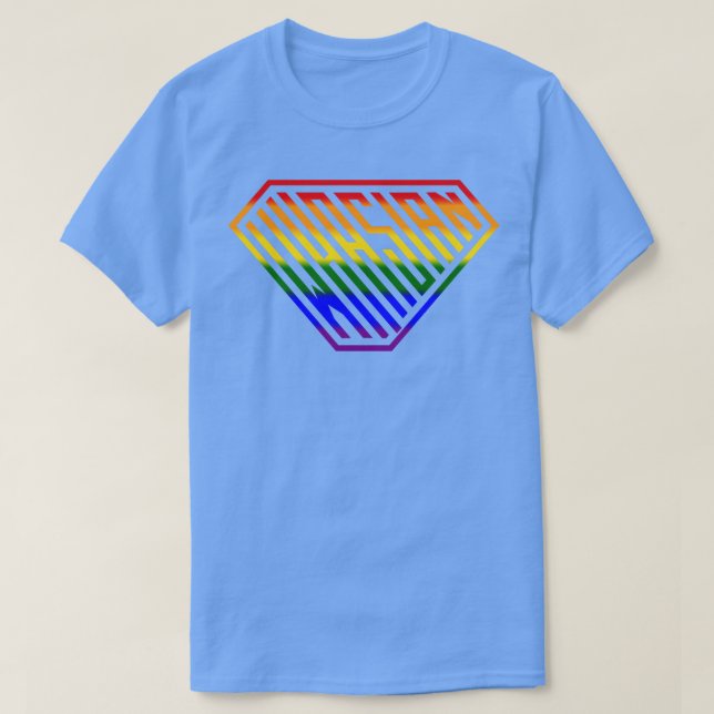 Whasian SuperEmdriven Shield Rainbow T Shirt (Design framsida)