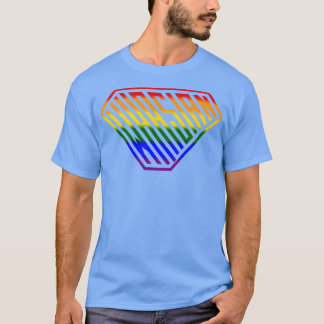 Whasian SuperEmdriven Shield Rainbow T Shirt