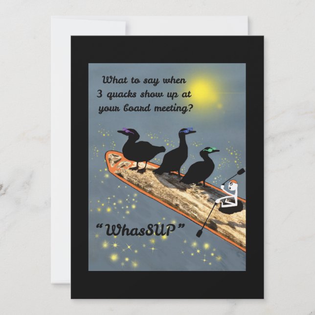 "WhasSUP" med ankor på SUP-kortet Julkort (Framsida)