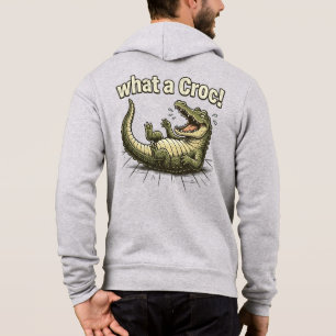 What A Croc Hoodie - Roligt Faderns Monogrampresen T Shirt