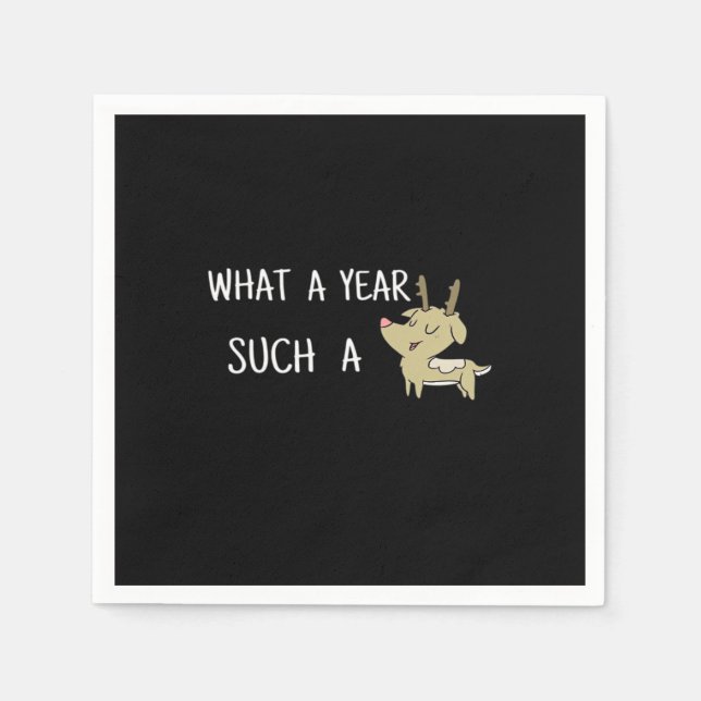 What A Fun Deer Moment Retro Style  Pappersservett (Framsidan)